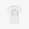 T-shirt de jersey de algodón orgánico estampado