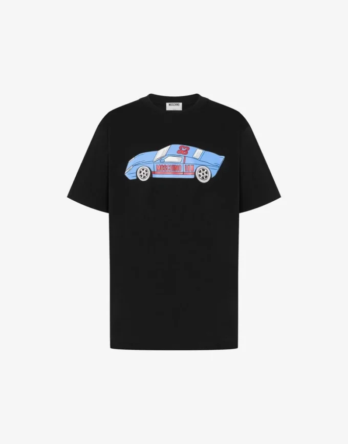 T-shirt de jersey de algodón orgánico estampado