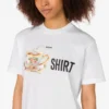 T-shirt de jersey de algodón orgánico estampado