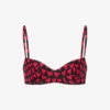 Top de bikini de lycra estampado