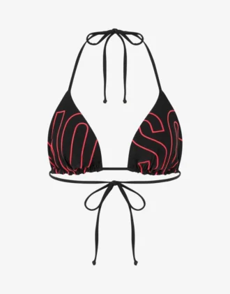 Top de bikini de lycra estampado