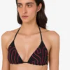 Top de bikini de lycra estampado