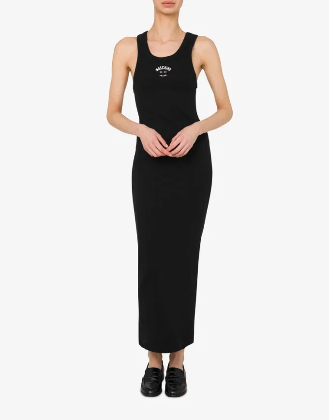 Vestido de algodón elástico.