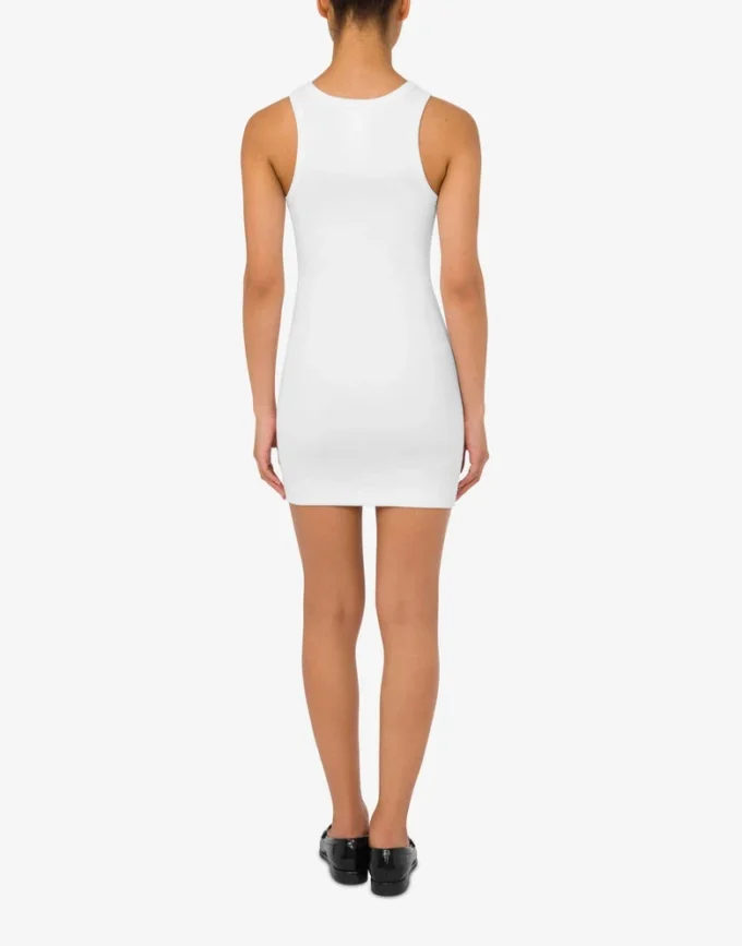 Vestido de algodón elástico.
