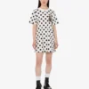Vestido de algodón grueso con estampado de ositos de peluche Moschino