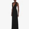 Vestido de crepé elástico con adornos Vestido de crepé elástico con adornos