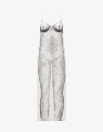Vestido de crepé estampado