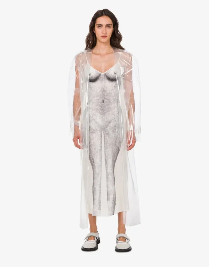 Vestido de crepé estampado