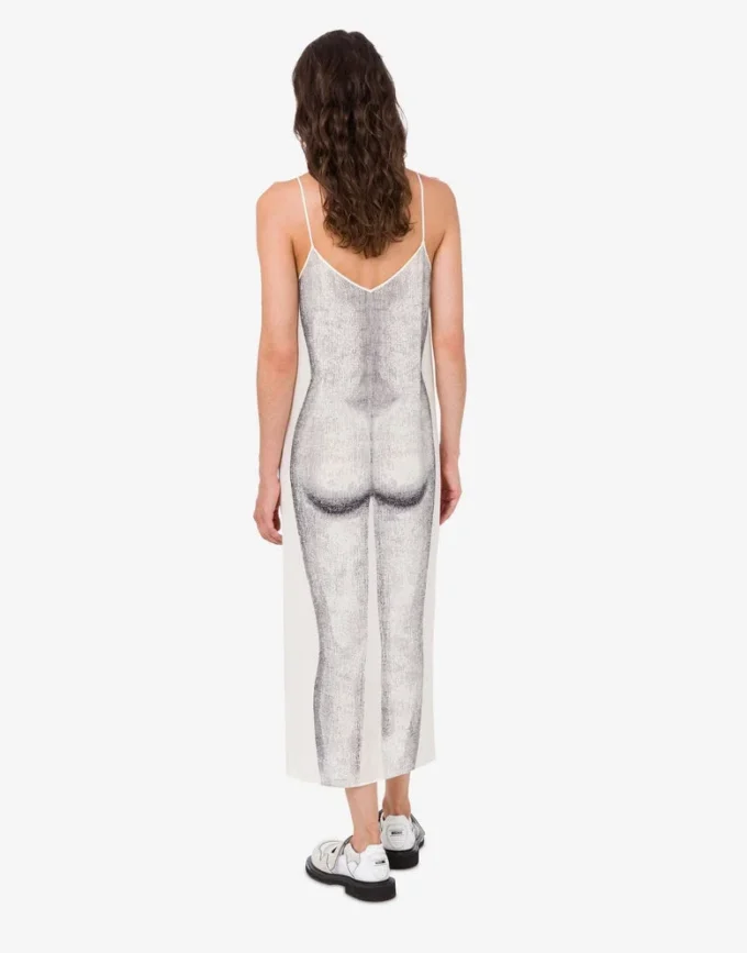 Vestido de crepé estampado
