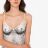 Vestido de crepé estampado