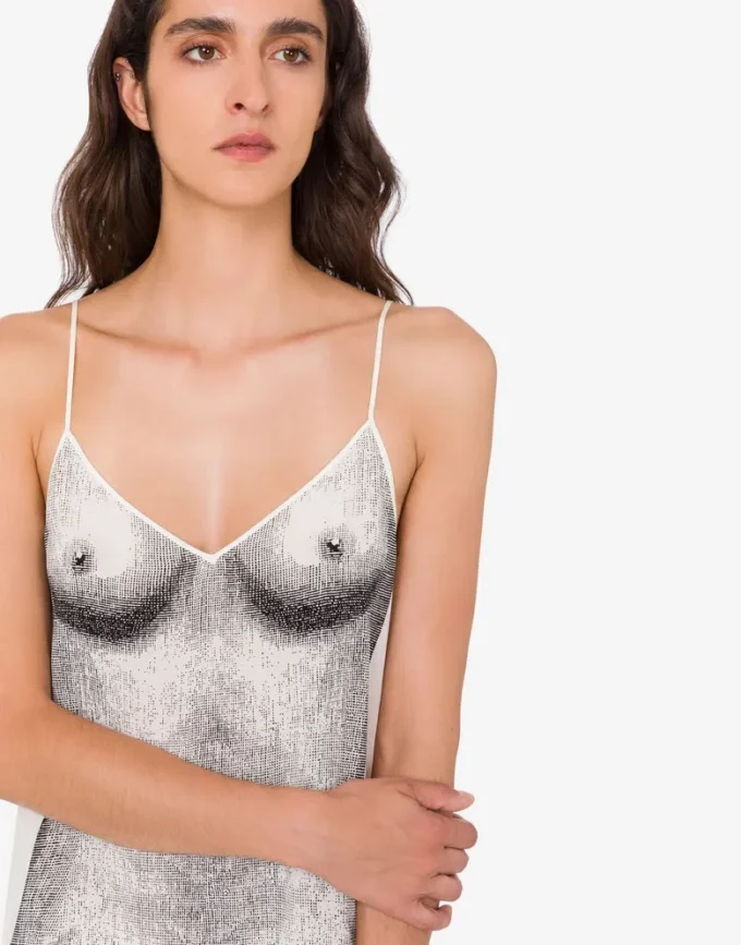 Vestido de crepé estampado