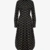 Vestido de popelín de algodón estampado de lunares