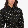 Vestido de popelín de algodón estampado de lunares