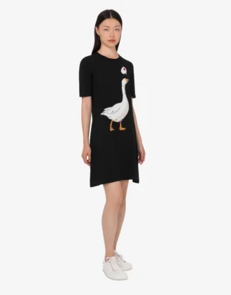 Vestido de punto de algodón Goose Vestido de punto de algodón Goose