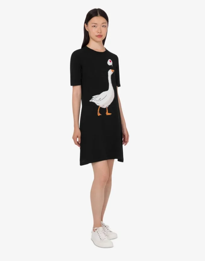 Vestido de punto de algodón Goose