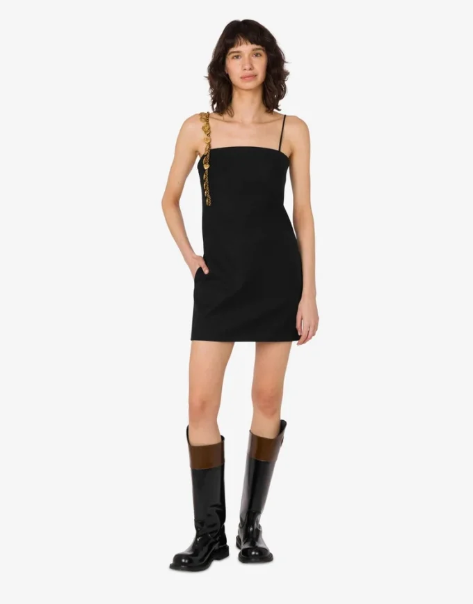 Vestido de tela de lana