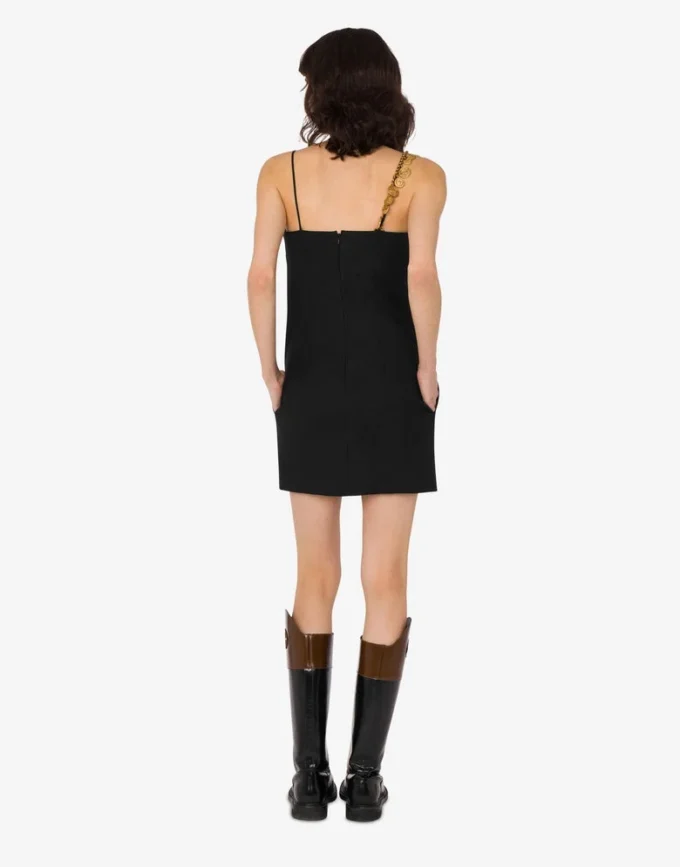 Vestido de tela de lana