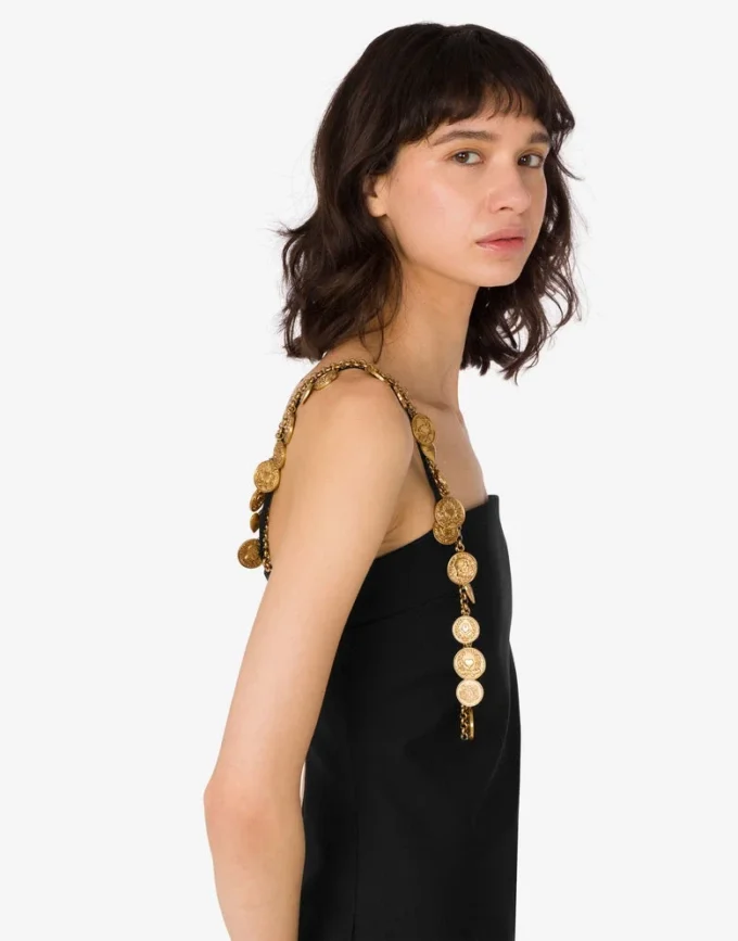 Vestido de tela de lana