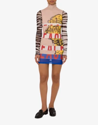 Vestido de tul estampado
