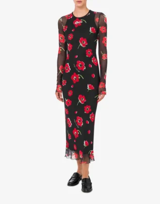 Vestido de tul estampado