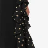 Vestido diagonal de mezcla de lana con lunares