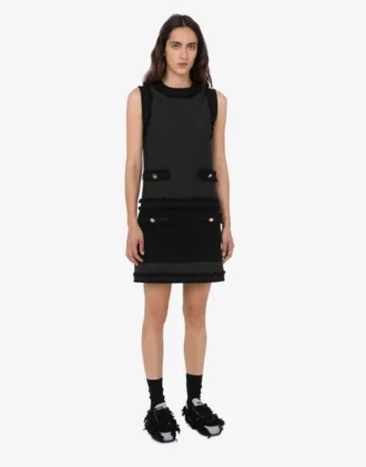 Vestido elástico de bouclé