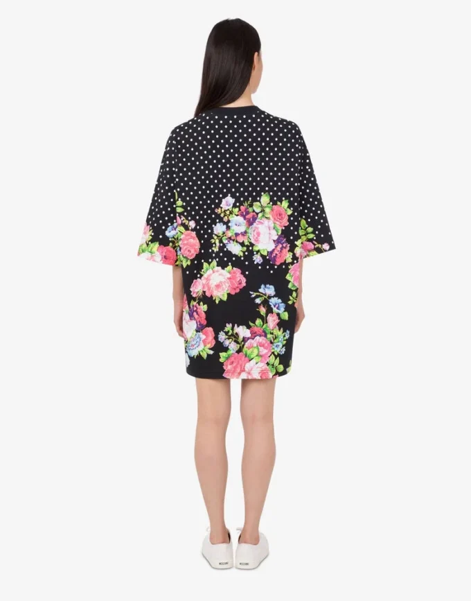 Vestido estampado de algodón grueso