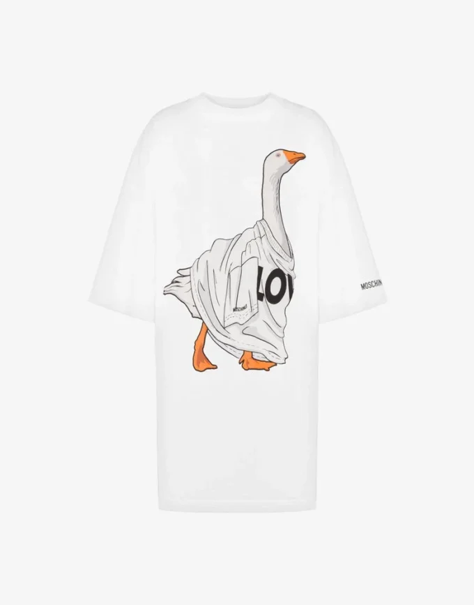 Vestido oversize de algodón grueso Goose