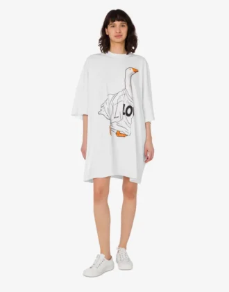 Vestido oversize de algodón grueso Goose