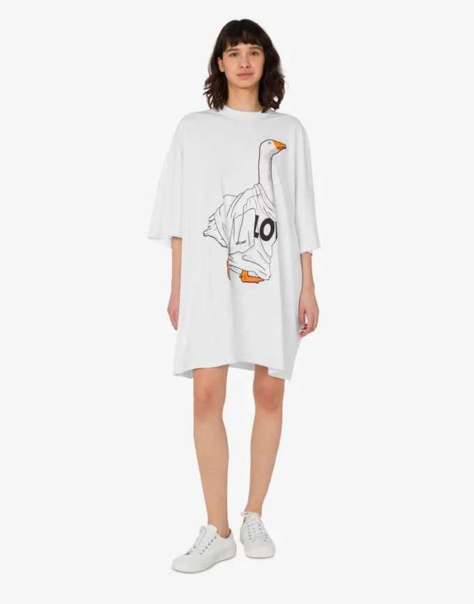 Vestido oversize de algodón grueso Goose