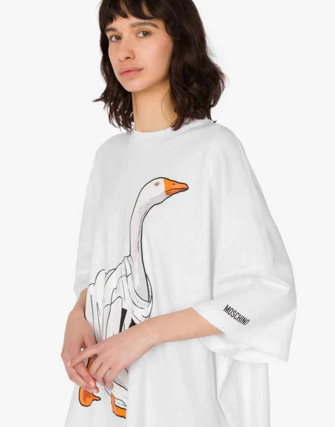Vestido oversize de algodón grueso Goose