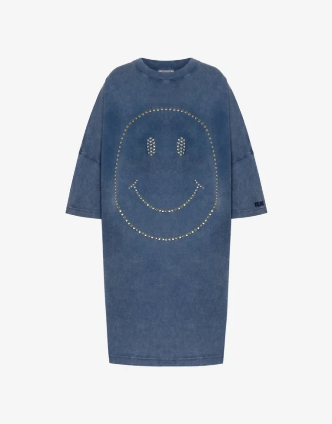 Vestido oversize de algodón grueso Smiley® Vestido oversize de algodón grueso Smiley®