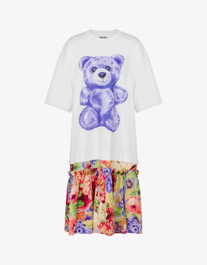 Vestido oversize de algodón Moschino Teddy Bear Vestido oversize de algodón Moschino Teddy Bear