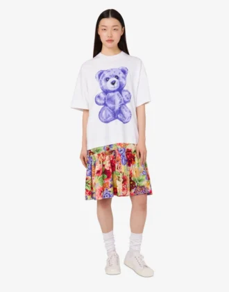 Vestido oversize de algodón Moschino Teddy Bear