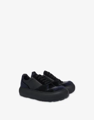Zapatillas deportivas de gamuza y piel de becerro
