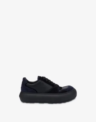 Zapatillas deportivas de gamuza y piel de becerro