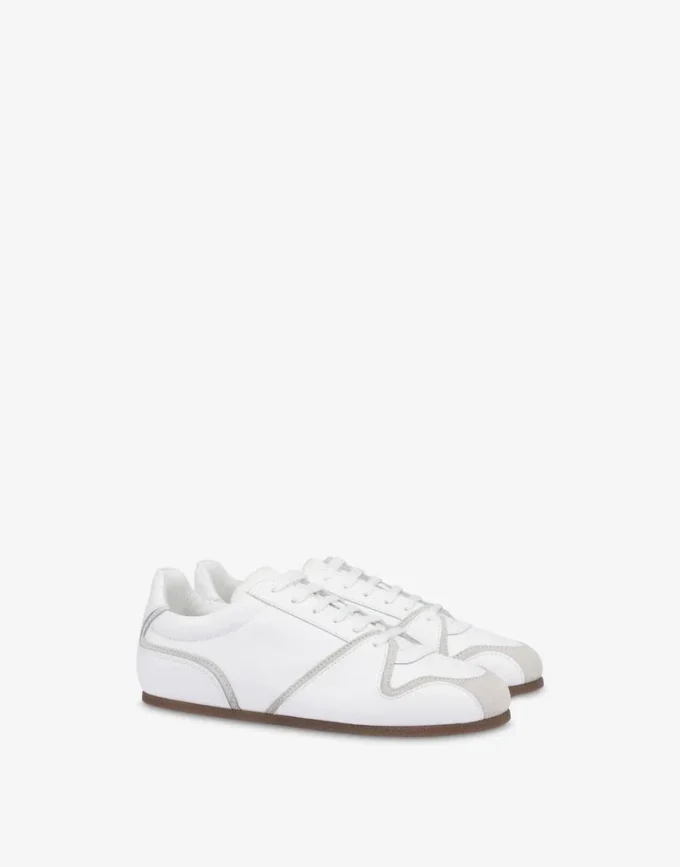 Zapatillas deportivas de piel de becerro y ante