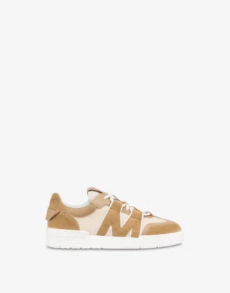 Zapatillas deportivas de piel de becerro y ante