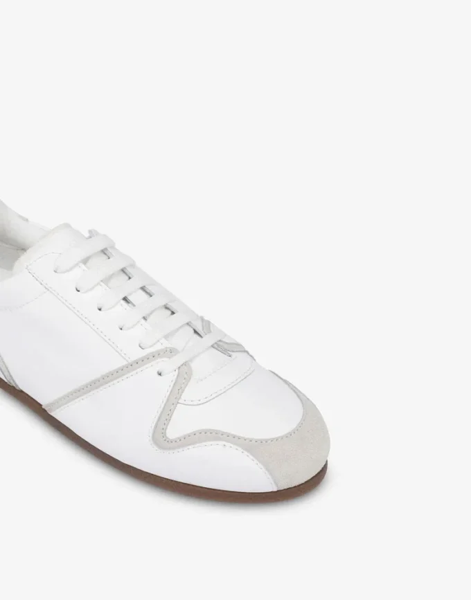 Zapatillas deportivas de piel de becerro y ante