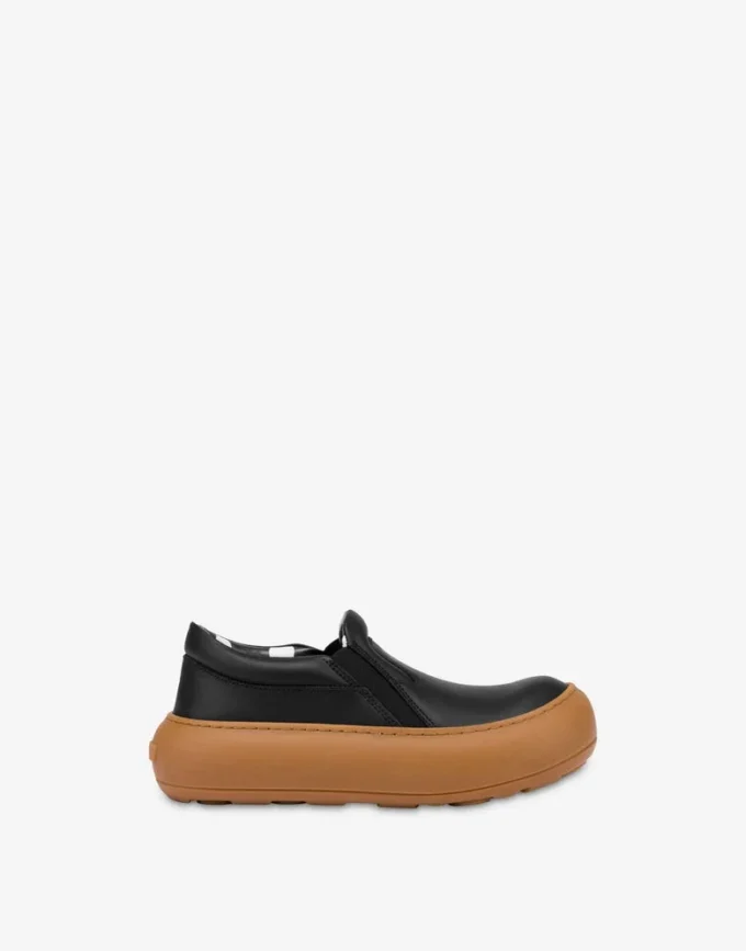 Zapatillas sin cordones de piel de becerro Zapatillas sin cordones de piel de becerro