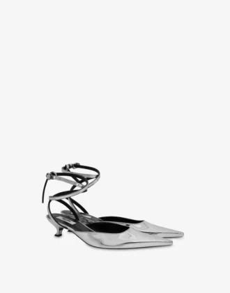 Zapatos de tacón con efecto espejo