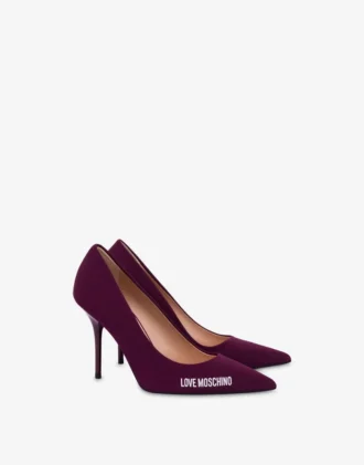 Zapatos de tacón con logotipo de neopreno y caucho