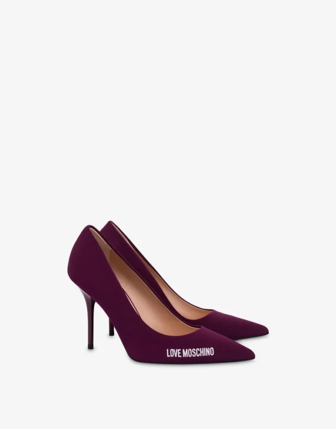 Zapatos de tacón con logotipo de neopreno y caucho