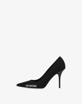 Zapatos de tacón con logotipo de neopreno y caucho