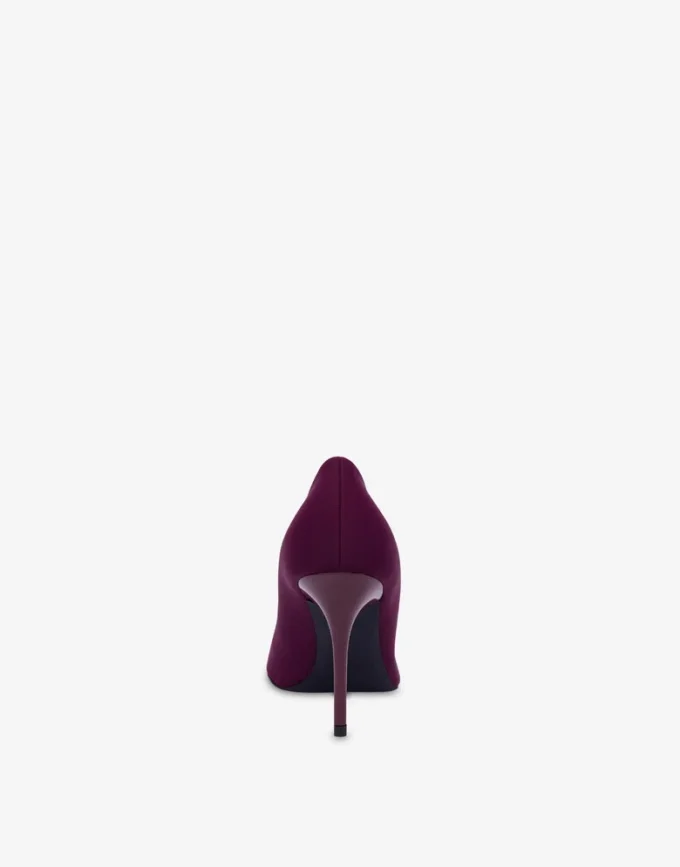 Zapatos de tacón con logotipo de neopreno y caucho