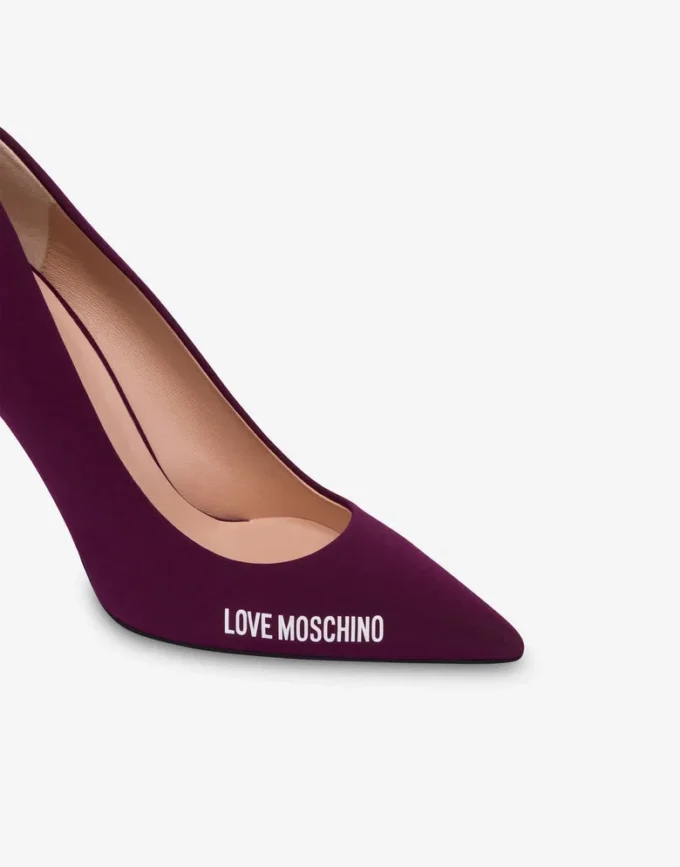 Zapatos de tacón con logotipo de neopreno y caucho