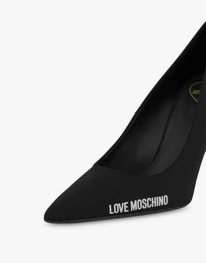 Zapatos de tacón con logotipo de neopreno y caucho