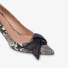 Zapatos de tacón de piel de becerro con estampado de pitón